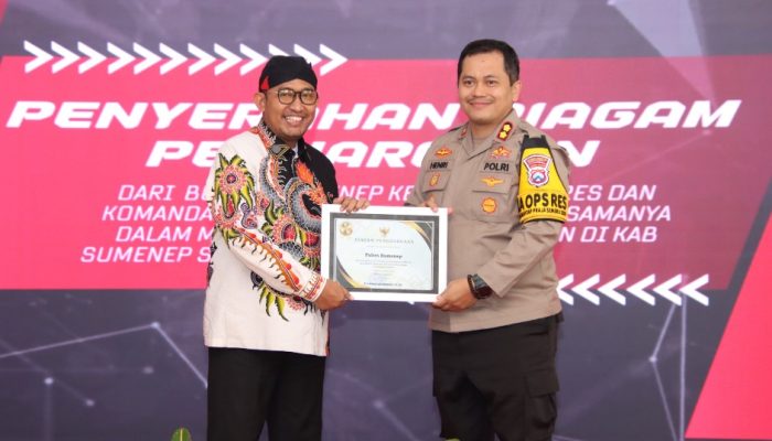Dicap Inisiator Ketahanan Pangan, Kapolres Sumenep Terima Penghargaan