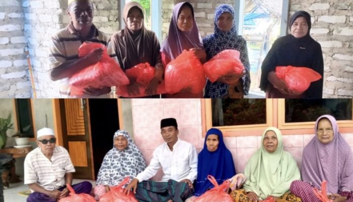 BUMDes Pagerungan Kecil Berbagi 100 Paket Sembako untuk Lansia