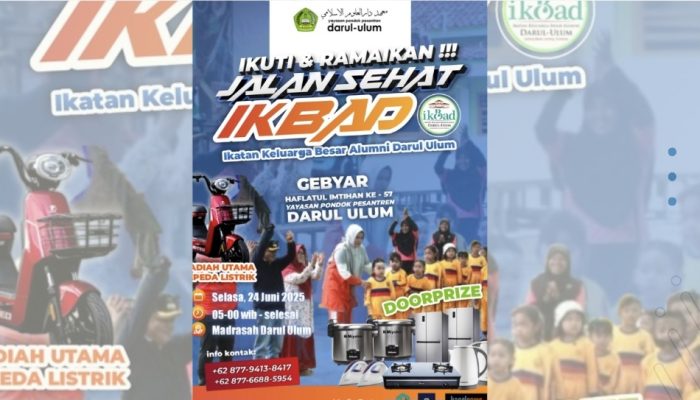 IKBAD Gelar Jalan Sehat Meriah Sambut Haflatul Imtihan Ke-57 Darul Ulum