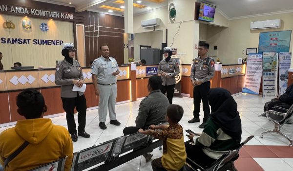 Satlantas Polres Sumenep Sulut Kesadaran Warga di Samsat Lewat Kampanye Bahaya Laka Lantas