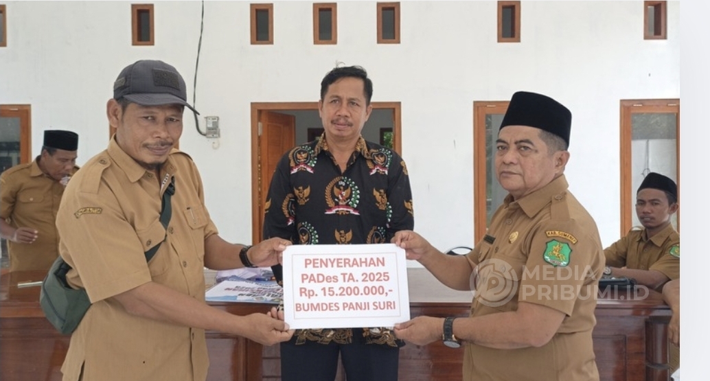 BUMDes Panji Suri Serahkan PADes Tahun 2025 kepada Pemdes Sepanjang