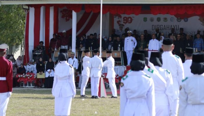 Upacara HUT ke-80 RI di Pulau Pagerungan Besar Berlangsung Khidmat dan Meriah