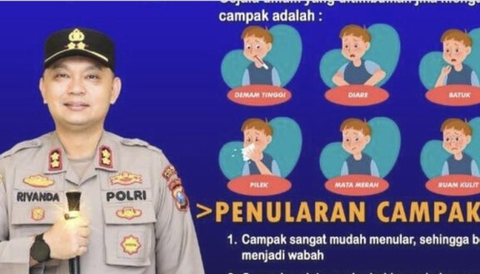 Kapolres Sumenep Imbau Warga Waspada Campak, Ajak Perkuat Vaksinasi dan Hidup Sehat