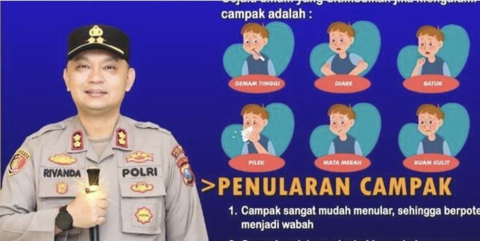 Kapolres Sumenep Imbau Warga Waspada Campak, Ajak Perkuat Vaksinasi dan Hidup Sehat