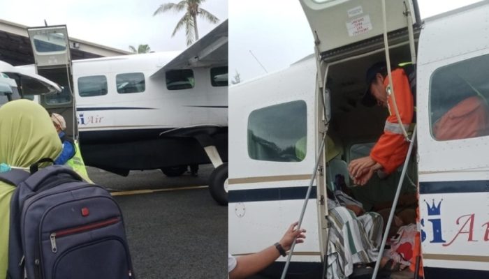 Warga Pagerungan Kecil Sumenep Dirujuk Pakai Pesawat Susi Air, Selamatkan Ibu dan Bayi