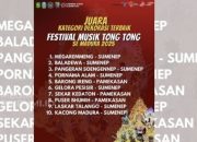 Ini Daftar Juara Festival Musing Tong - Tong 2025 Sumenep