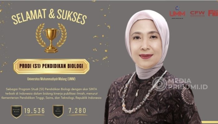 Prodi Pendidikan Biologi FKIP UMM Raih Peringkat Pertama Nasional Versi SINTA