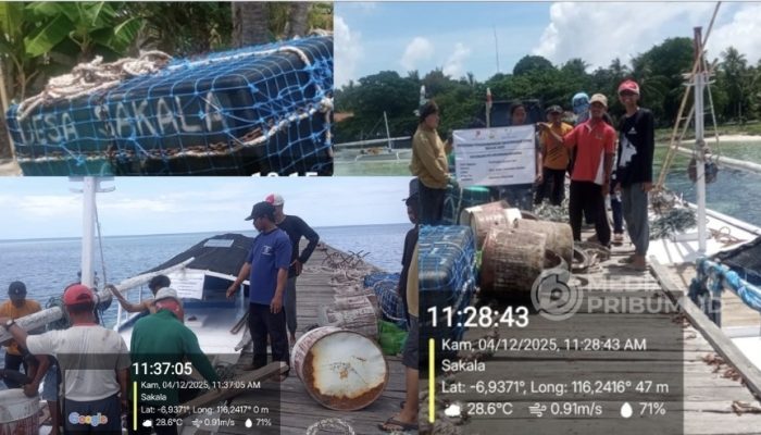 Kangean Energy Indonesia Dukung Kesejahteraan Nelayan Pulau Sakala dengan Bantuan Rumpon Terapung