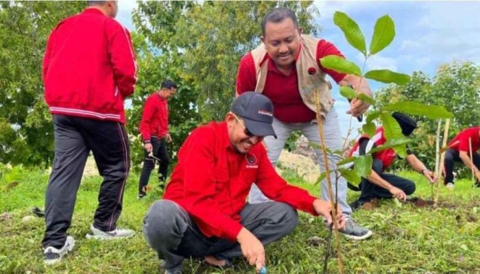 Aksi Tanam Pohon di TPA Torbang, PDI Perjuangan Sumenep Dorong Kesadaran Lingkungan dari Hulu