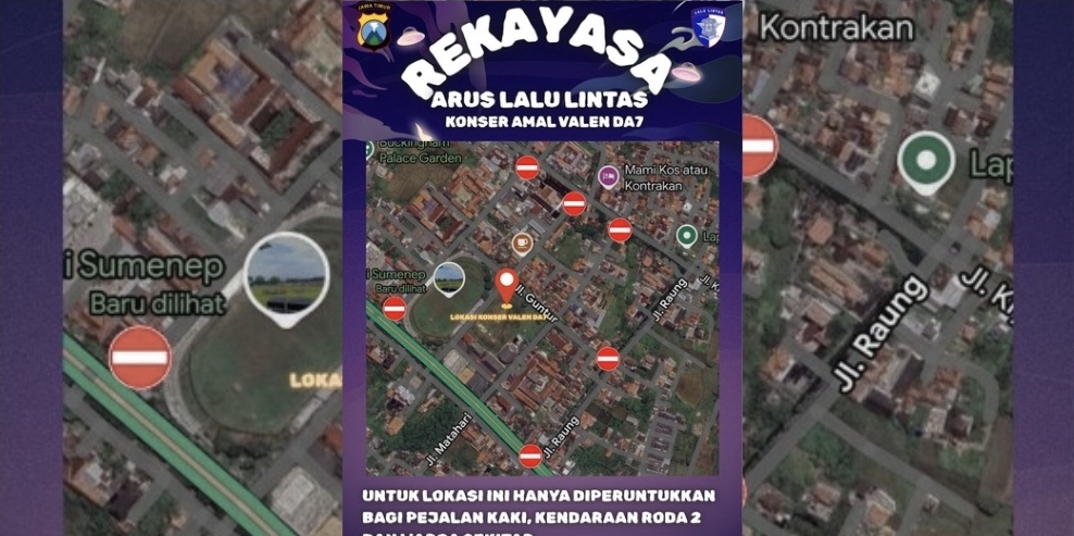 Polres Sumenep Terapkan Rekayasa Lalu Lintas Saat Konser Valen DA 7