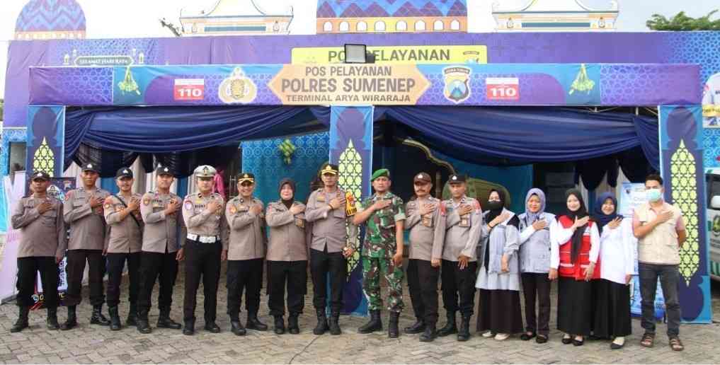 Kapolres Sumenep Tinjau Pos Pengamanan dan Pelayanan Jelang Idulfitri