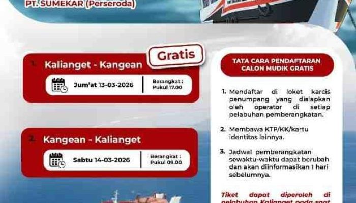 Pemkab Sumenep Berangkatkan Mudik Gratis “Bismillah Melayani” dari Pelabuhan Kalianget