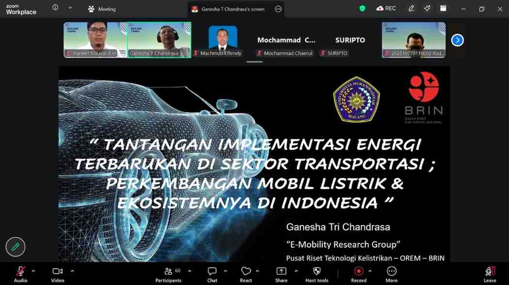 Kuliah Tamu di Universitas Muhammadiyah Malang Bahas Masa Depan Energi Bersih Indonesia
