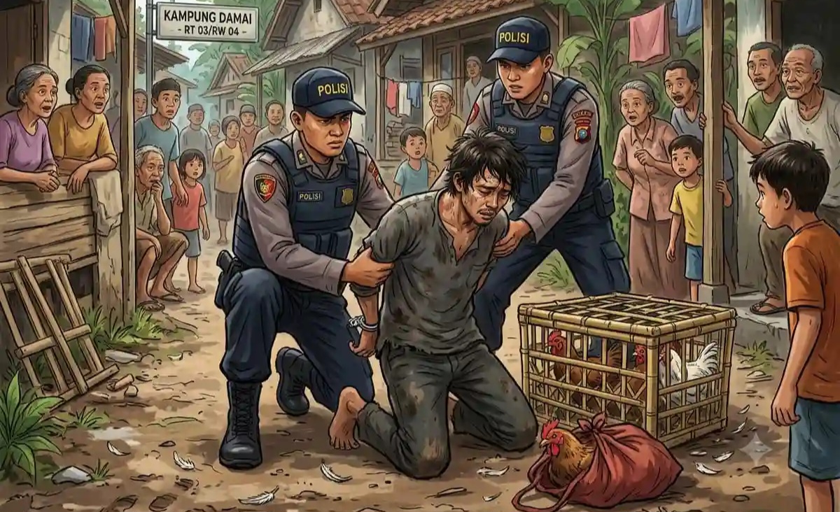 Dua Terduga Pencuri Ayam di Manding Diamankan Warga, Diserahkan ke Polisi