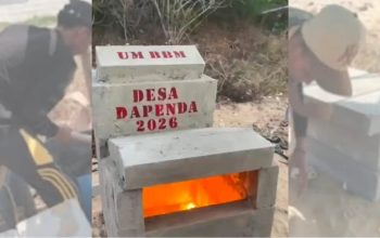 Mahasiswa BBM UM Bangun Tungku Sampah Minim Asap di Pesisir Dapenda