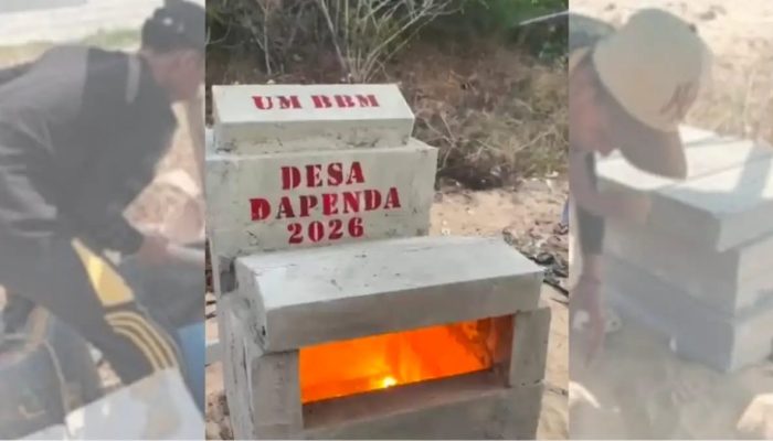 Mahasiswa BBM UM Bangun Tungku Sampah Minim Asap di Pesisir Dapenda