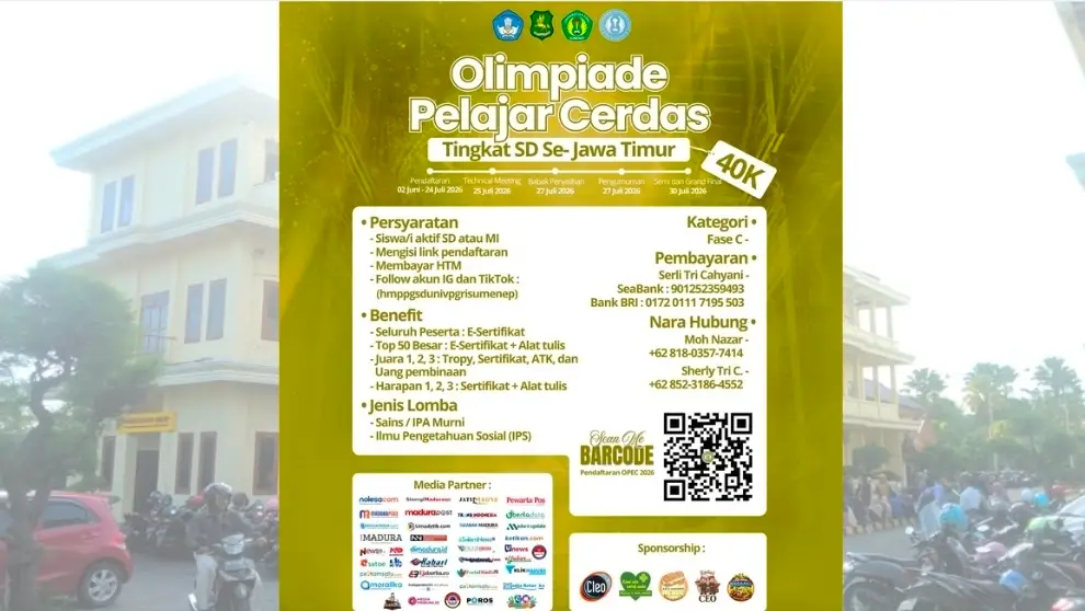 HMP PGSD UPI Sumenep erpanjang Pendaftaran Olimpiade Pelajar Cerdas 2026 hingga 24 Juli