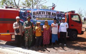 Warga Langsar Sumenep Terdampak Kekeringan, Kodim 0827 dan Baznas Salurkan 5.000 Liter Air Bersih