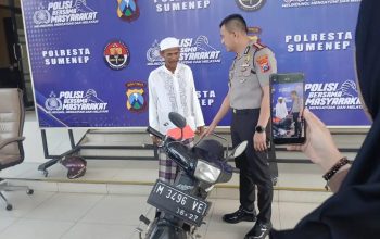 Kapolresta Sumenep Serahkan Motor Curian ke Pemilik dan Tegaskan Tanpa Biaya
